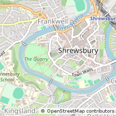 Map of Shrewsbury, Shropshire