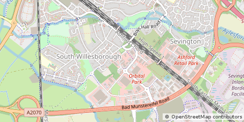 Map of Ashford, Kent