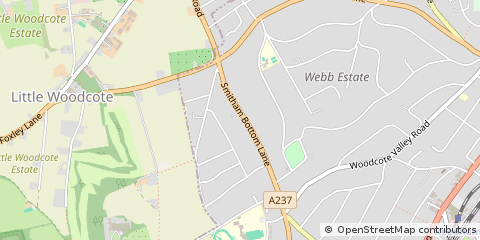 Map of Purley, Surrey