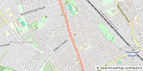 Map of Thornton Heath, Surrey
