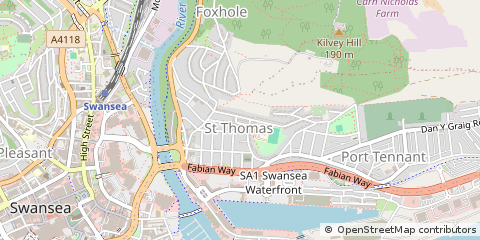 Map of Swansea