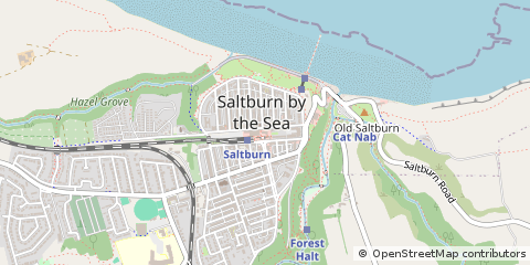 Map of Saltburn by the SEA, Cleveland