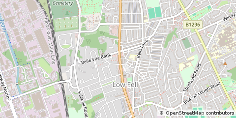 Map of Gateshead