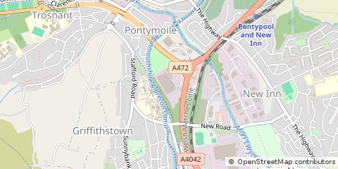 Map of Torfaen, Gwent