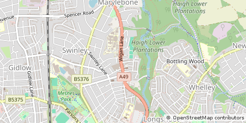 Map of Wigan