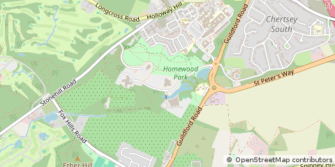 Map of Chertsey, Surrey