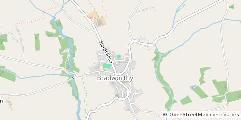 Map of Holsworthy, Devon