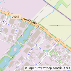 Map of Deeside, Flintshire