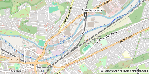 Map of Shipley, West Yorkshire