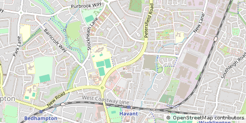 Map of Havant, Hants