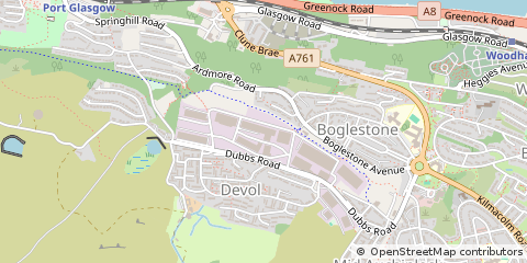 Map of Port Glasgow