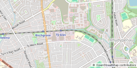 Map of Cardiff, South Glamorgan