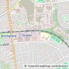 Map of Cardiff, South Glamorgan