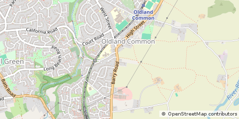 Map of Oldland Common, Bristol