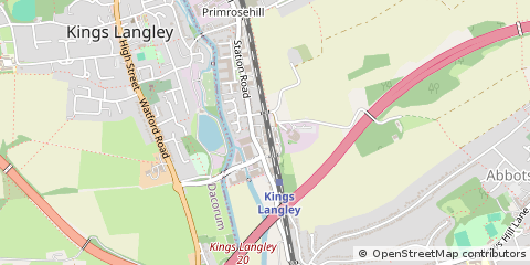 Map of Kings Langley, Hertfordshire