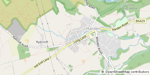 Map of Bingley, West Yorkshire