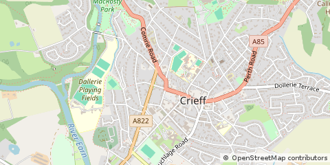 Map of Crieff, Perthshire