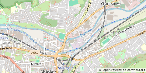Map of Shipley, West Yorkshire
