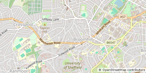 Map of Sheffield