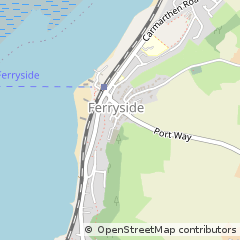 Map of Ferryside, Carmarthenshire