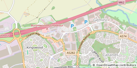 Map of Warrington, Cheshire