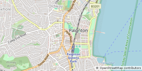 Map of Paignton, Devon