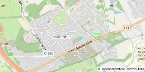 Map of Milltimber, Aberdeenshire