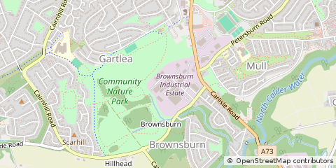 Map of Airdrie, Lanarkshire