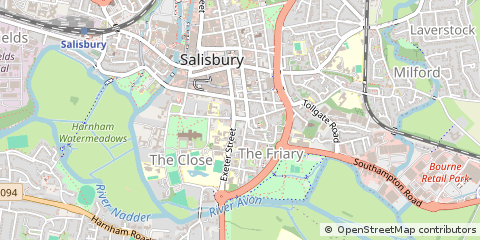 Map of Salisbury, Wiltshire