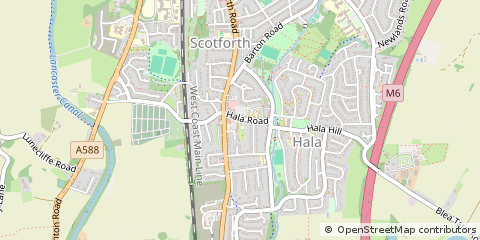 Map of Scotforth, Lancaster