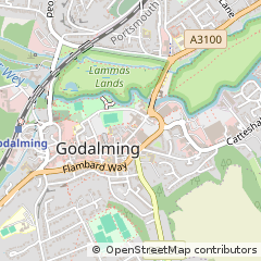Map of Godalming, Surrey
