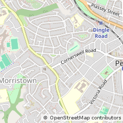 Map of Penarth, Vale of Glamorgan