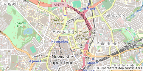 Map of Newcastle Upon Tyne