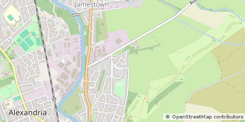 Map of Alexandria, Dunbartonshire