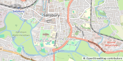 Map of Salisbury, Wiltshire
