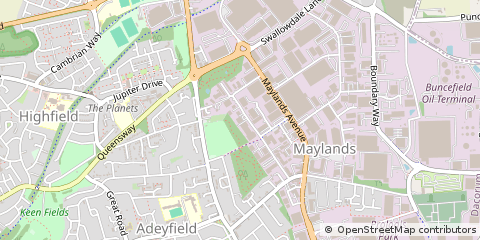 Map of Hemel Hempstead, Hertfordshire