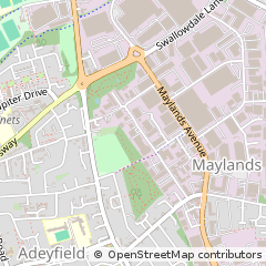 Map of Hemel Hempstead, Hertfordshire