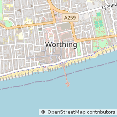 Map of Worthing, East Sussex
