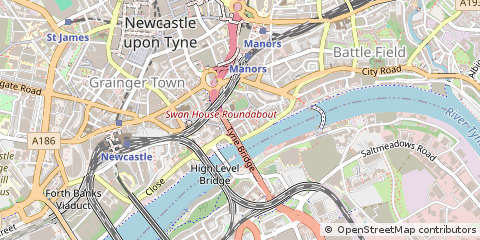 Map of Newcastle Upon Tyne