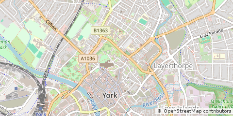 Map of York, North Yorkshire