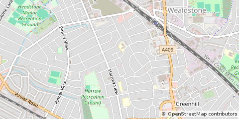 Map of Harrow, Middlesex