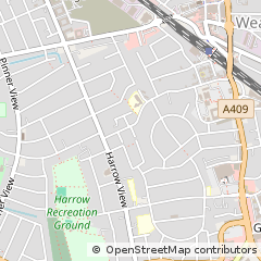 Map of Harrow, Middlesex