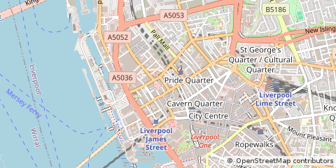 Map of Liverpool, Merseyside