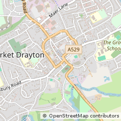 Map of Market Drayton, Shropshire