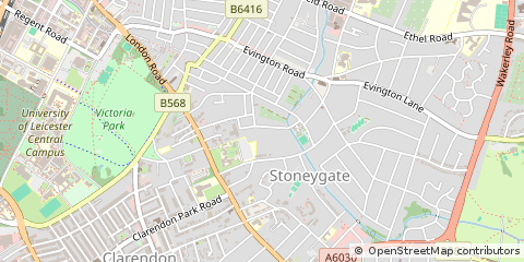 Map of Leicester