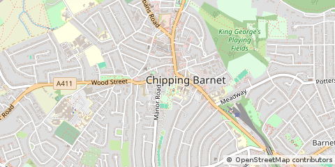 Map of Barnet, Hertfordshire