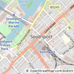 Map of Southport, Merseyside