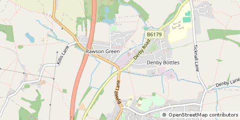Map of Kilburn, Derbyshire
