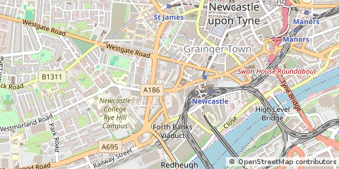 Map of Newcastle Upon Tyne