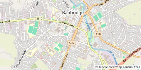Map of Banbridge, Down